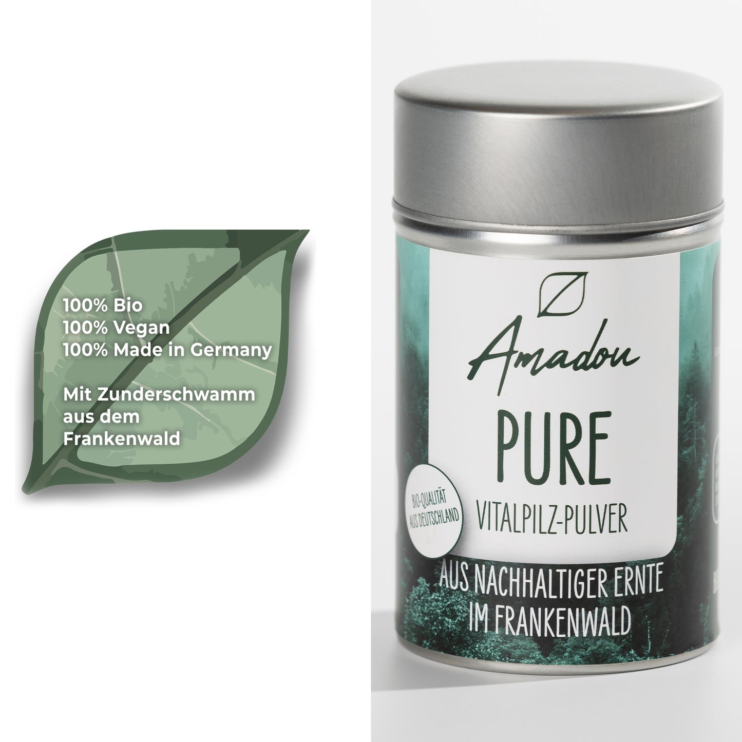 Amadou PURE Bio Zunderschwamm Pulver bio vegan